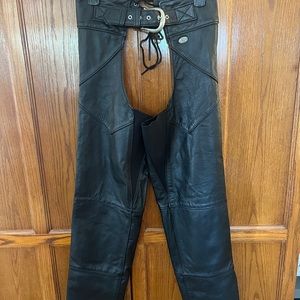 Harley Davidson, leather chaps, new size S/M